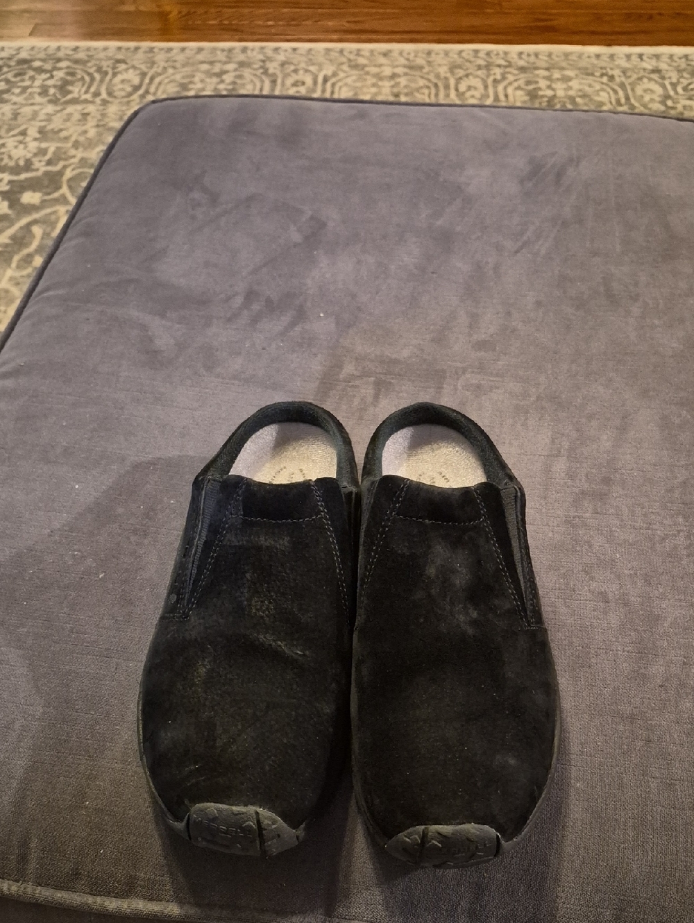 Merrell Black Slip-On Suede Loafers